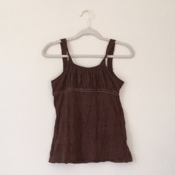 Xhilaration Babydoll Y2K Camisole Tank Top Brown Large - Picture 3 of 11